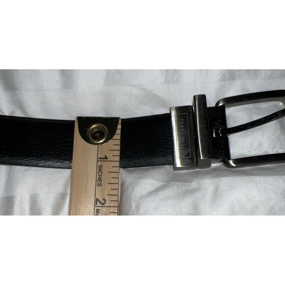 Perry Ellis Leather Reversable Belt Size L(38-40) Black/Dark Brown - Picture 4 of 4
